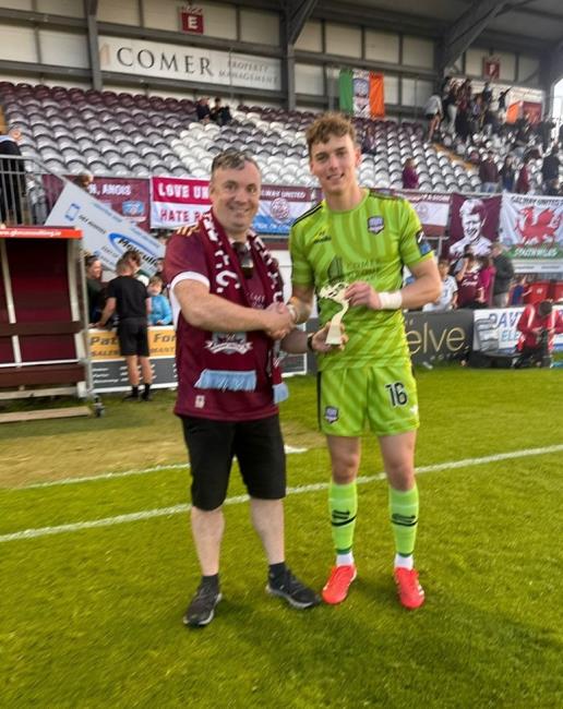 Evan - receiving a supporters award